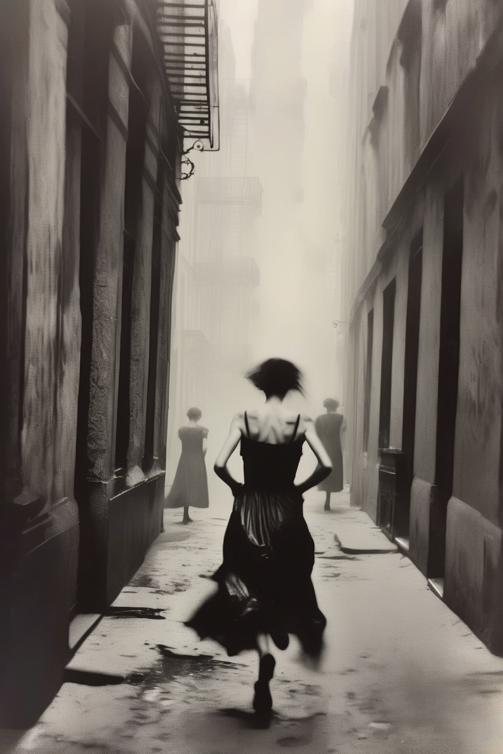 00393-3062393356-_lora_Ando Fuchs Style_1_Ando Fuchs Style - In a dimly lit alleyway, a figure sprints with wild abandon, their drenched clothes.png